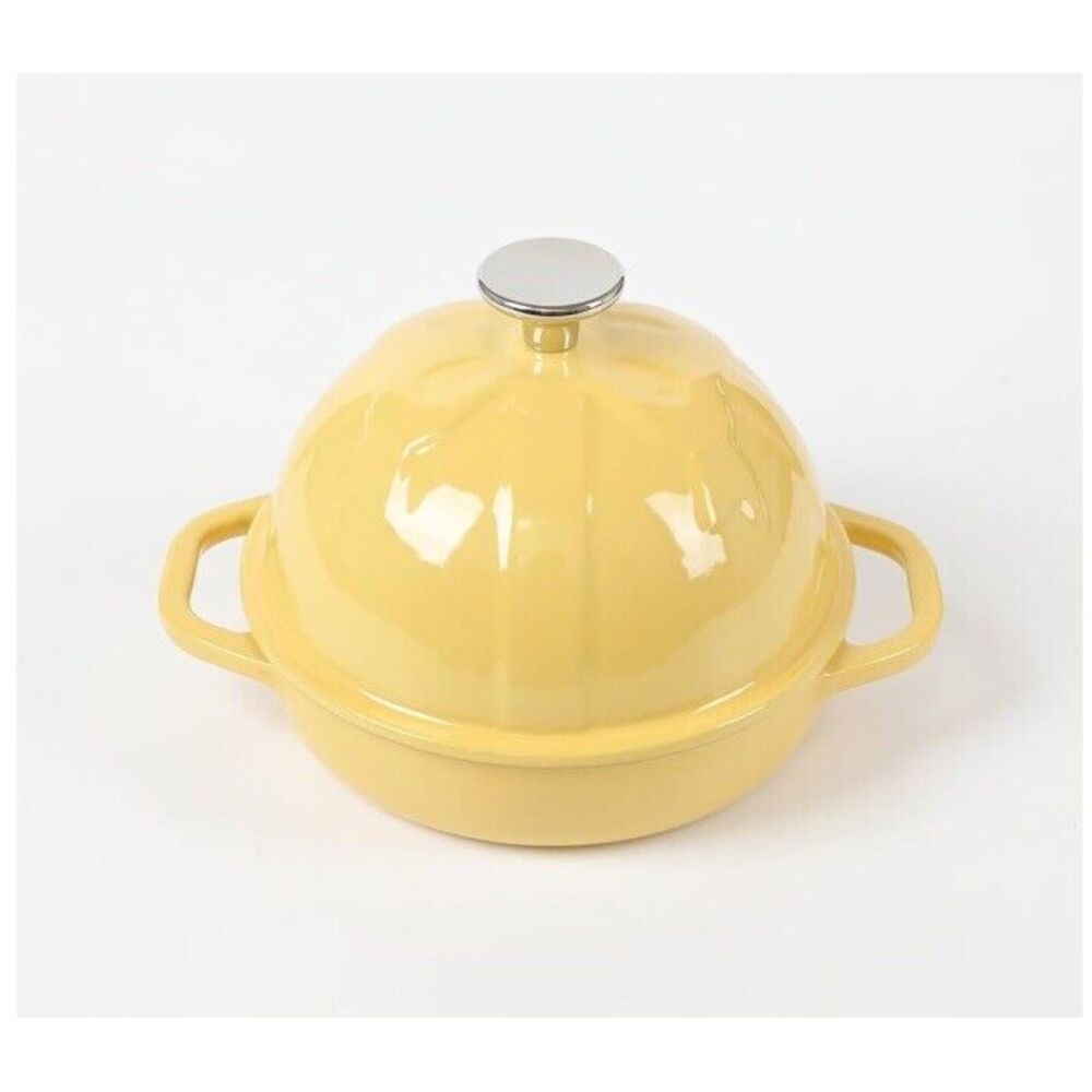 HAWOK Cast Iron Bread Cloche, Dia. 6.3inch/16cm, Sourdough Baking Pan Enamele...